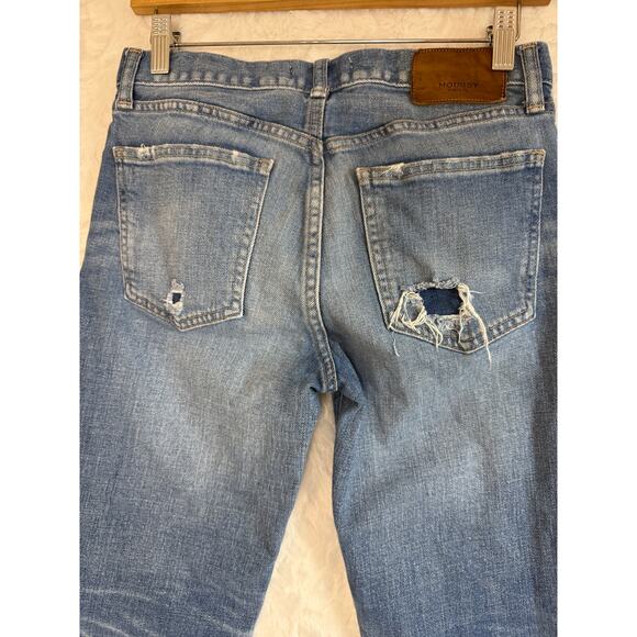 Moussy Vintage Diana Skinny Jeans Light Blue Distressed Raw Hem Cropped Ankle 26 - Picture 9 of 15